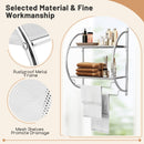 Wall Mounted 2-Tier Bathroom Towel Rack with 2 Towel Bars