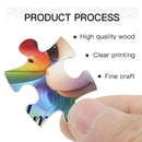 Personalized Unicorn Dragon Wooden Puzzle with Name | Kawaii Rainbow Dragon and Baby Unicorn in a Magical Garden | 60 Pieces | Gift for Girls