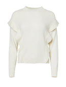 Bcbgmaxazria Flounce Trim Sweater – Gardenia