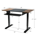 48 Inch Electric Sit to Stand Desk with Keyboard Tray