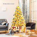 6/7.5 Feet Artificial Tinsel Christmas Tree Hinged with Foldable Stand