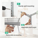 Custom Closet Organizer Kit 3 to 5 Feet Wall-Mounted Closet System with Hang Rod