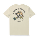 Hawaiian Tee For Men Taste of Tropical By Loindaflow Tee Crew Neck 100% Cotton - BEIGE