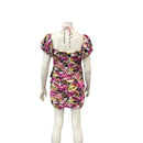 Lulus All About Allure White Floral Print Off-the-Shoulder Mini Dress, Large