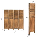 5.6 Ft Tall 4 Panel Folding Privacy Room Divider