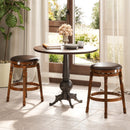 Set of 2 29-Inch Swivel Leather Padded Dining Bar Stools
