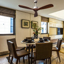52 Inch Modern Ceiling Fan Indoor Outdoor Brushed Nickel Finish with Remote