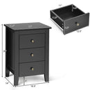 Nightstand End Beside Table Drawers Modern Storage Bedroom Furniture