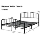 Queen Size Metal Bed Frame Slat Platform