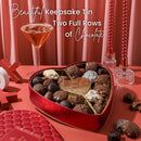 Heart-Shaped Chocolate Gift Tin – Gourmet Assorted Chocolates in Keepsake Red Tin