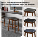 Set of 2 24/30 Inch Dining Bar Stool with Rubber Wood