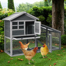 Wooden 56.5 Inch Length Rabbit Hutch with Pull out Tray and Ramp