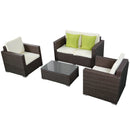 3 Pieces Living Room Furniture Set with Rubber Wood Frame