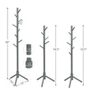 2 Heights Wooden Coat Rack with 8 Hooks