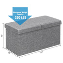 30 Inch Folding Storage Ottoman with Lift Top