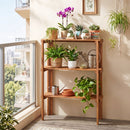 3-Tier Folding Wooden Storage Shelf for Entryway & Garden
