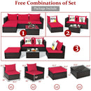 5 Pieces Patio Rattan