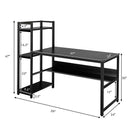 59-Inch Computer Desk Home Office Workstation 4-Tier Storage Shelves