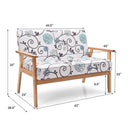 Modern Fabric Loveseat Sofa Couch Upholstered 2-Seat Armchair