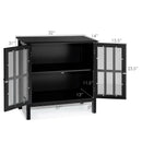 Glass Door Sideboard Console Storage Buffet Cabinet