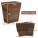 Foldable Handwoven Laundry Hamper with Removable Liner