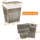 Foldable Handwoven Laundry Hamper with Removable Liner