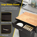Utility Rolling Storage Cabinet Kitchen Island Cart with Spice Rack