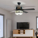 52 Inch Ceiling Fan with Light Reversible Blade and Adjustable Speed