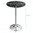 360° Swivel Cocktail Pub Table with Sliver Leg and Base