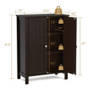2-Door Bathroom Floor Storage Cabinet Space Saver Organizer