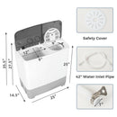 2-in-1 Portable 22lbs Capacity Washing Machine with Timer Control