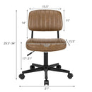 PU Leather Adjustable Office Chair Swivel Task Chair with Backrest