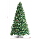 Pre-Lit Snowy Christmas Hinged Tree with Multi-Color Lights