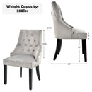 Modern Upholstered Button-Tufted Dining Chair with Naild Trim