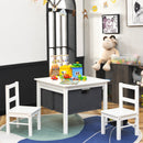 2-in-1 Kids Activity Table and 2 Chairs Set with Storage Building Block Table