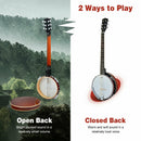 39 Inch Sonart Full Size 6 string 24 Bracket Professional Banjo Instrument with Open Back