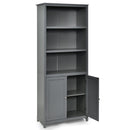 Bookcase Shelving Storage Wooden Cabinet Unit Standing Display Bookcase with Doors