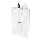 Bathroom Corner Storage Freestanding Floor Cabinet with Shutter Door