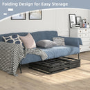 Twin/Full/Queen Size Foldable Metal Platform Bed with Tool-Free Assembly