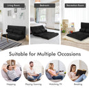 6-Position Adjustable Sleeper Lounge Couch with 2 Pillows