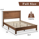 Full Size Platform Slat Bed Frame with High Headboard