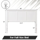 Full Wood Headboard Flat Panel with Pre-drilled Holes and Height Adjustment