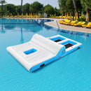 Floating 4 Person Inflatable Lounge Raft with 130W Electric Air-White
