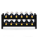 2-Tier 12 Bottles Bamboo Storage Shelf Wine Rack