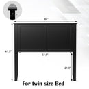 Solid Wood Flat Panel Headboard for Twin-size Bed