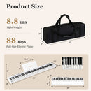 88-Key Folding Electric Lighted Piano Full-Size Portable Keyboard MIDI