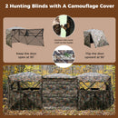 2-6 Person Side-by-Side Hunting Blinds Double One-way See-through Ground Blinds