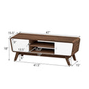 Sliding Door TV Stand with Adjustable Shelf for TVs up to 55 Inch