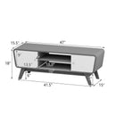 Sliding Door TV Stand with Adjustable Shelf for TVs up to 55 Inch