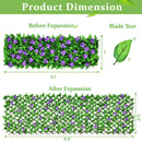 4 Pieces Expandable Faux Ivy Privacy Screen Fence Panel Pack with Flower